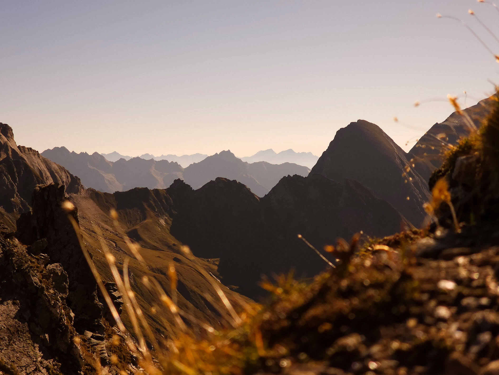 Le montagne altoatesine al sole della sera - Hofer